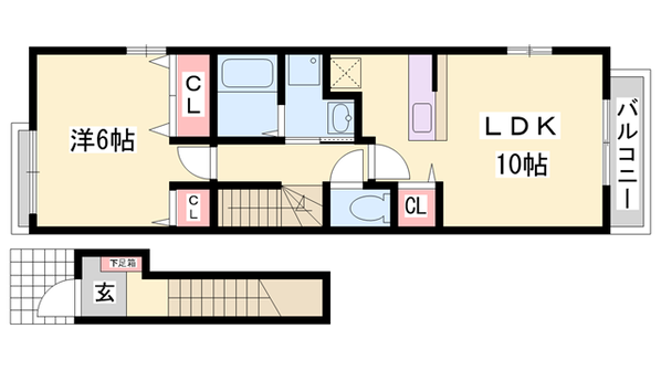 アンソレイエ・Sの物件間取画像